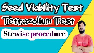 Tetrazolium Test  Seed Viability Test in hindi  How to Test Viable Seed by Tetrazolium  FORMAZEN [upl. by Calandria]