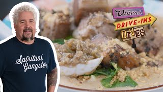 Guy Fieri Tries Kare Kare  Diners DriveIns and Dives  Food Network [upl. by Bilow]