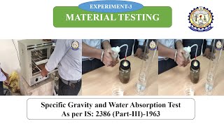 Specific Gravity amp Water Absorption test of Fine Aggregate by Pycnometer method  GP Boudh [upl. by Jamil329]