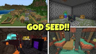 God Seed for Minecraft Bedrock 121  minecraft seeds [upl. by Accber]