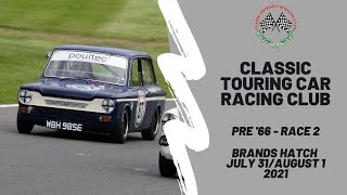 Classic Touring Car Racing Club  Pre 66  Brands Hatch  Race 2  2021 [upl. by Romola]