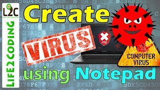 How to Create a Virus using Notepad [upl. by Yelsnya929]