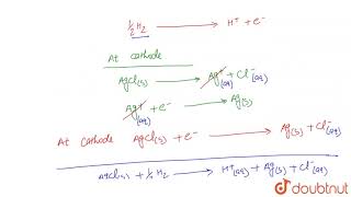 In the cell Pt s  H2 g 1 \quot bar\quot HCl aq AgCls [upl. by Akinyt]