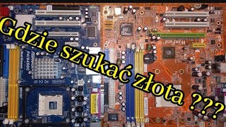 3 Złoto z elektroniki Gdzie szukać  Gold recovery złoto recykling mainboard [upl. by Sadira295]