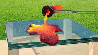 Experiment LAVA vs BULLETPROOF GLASS [upl. by Brodie]