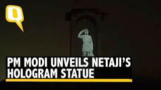 Netaji Subhash Chandra Bose’s Hologram Statue Unveiled by PM Modi at India Gate [upl. by Effy]