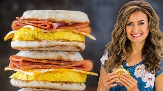 How To Make FreezerFriendly Breakfast Sandwiches  Meal Prep [upl. by Arahset954]