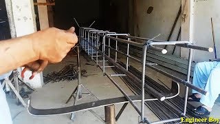 Rebar installation for column  Fixing of reinforcement on site [upl. by Lorraine932]