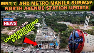 MRT 7 AND METRO MANILA SUBWAY NORTH AVENUE STATION UPDATE [upl. by Tavia282]