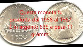 Ecco quanto valgono le 500 lire Caravelle in argento [upl. by Anirdnajela]