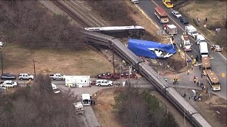 Train Crashes Into Truck 50 Injured in North Carolina [upl. by Gaivn185]