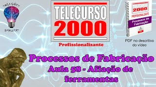 Telecurso 2000  Processos de Fabricação  58 Afiação de ferramentas [upl. by Chandra]