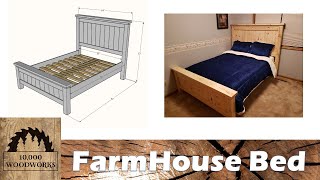 DIY  Farmhouse bed Full size [upl. by Anilra486]