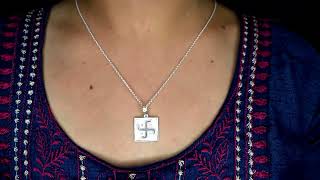 Swastik Sterling Silver Pendant [upl. by Barbaraanne435]