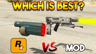 GTA 5 HELLBRINGER VS MOD LASER GUN WHICH IS BEST [upl. by Fremont571]