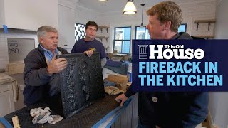 How to Install a Fireback Behind a Kitchen Stove  This Old House [upl. by Ahsinahs773]