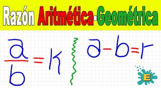 💥Razón ARITMÉTICA y razón GEOMÉTRICA incluye ejemplos [upl. by Mafala]