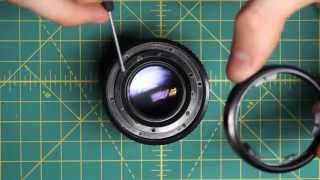 Minolta MD 50mm f17 Lens Disassembly [upl. by Eartha]