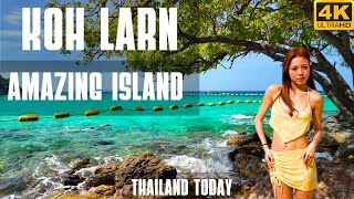 4K The best beaches of Koh Larn  very beautiful island near Pattaya Thailand 2024 [upl. by Claude]