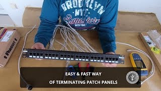 Terminating Patch Panel  How to do it fast and easy [upl. by Icul]