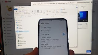 Honor 9 9 9x lite How to connect with PC or laptop and transfer files or photos [upl. by Rentschler]