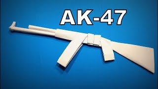 Origami Gun AK47  How to Make a Paper Gun AK47 DIY  Easy Origami ART  Paper Crafts [upl. by Keith]