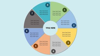 How to Create Circle Infographic with 8 parts in PowerPoint Tutorial [upl. by Aicnom801]