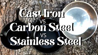 Cast Iron Vs Carbon Steel Vs Stainless Steel  Which Skillet Should You Buy [upl. by Oisacin]