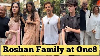 Hrithik Roshan with GF Saba Azad amp Whole Roshan Family arrives for lunch at One8 😍🙏 [upl. by Mady]