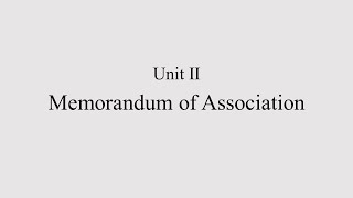 Memorandum of Association  Documents  Corporate Law [upl. by Einitsed331]