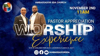 Ambassador SDA Church Worship Experience  Pastor Appreciation  November 2nd 2024 [upl. by Kifar]