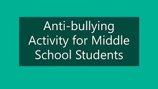 Antibullying Activity for Middle School Students by Ashley Beukema [upl. by Atteniuq]