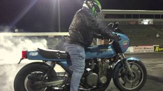 Kawasaki Z1R outruns Zx14in STREET RACE [upl. by Notsirhc583]