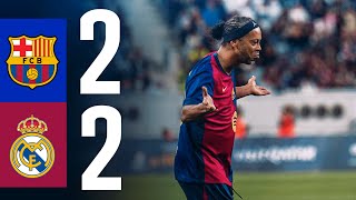 HIGHLIGHTS  BARÇA LEGENDS 2 vs 2 REAL MADRID LEGENDS  EL CLÁSICO  THE RONALDINHO SHOW 🔵🔴 [upl. by Leisam]