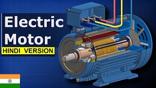 How Electric Motors Work  3 phase AC induction motors HINDI VERSION इंडक्शन मोटर [upl. by Aissatsan]