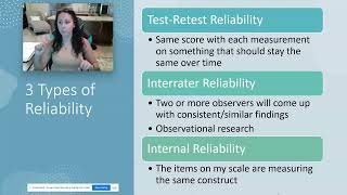 3 Types of Reliability TestRetest Interrater Internal Psychology Research Methods [upl. by Artenehs]