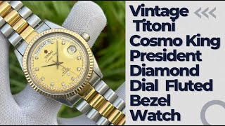 Vintage Titoni Cosmo King President Rotomatic Watch [upl. by Lebatsirc]