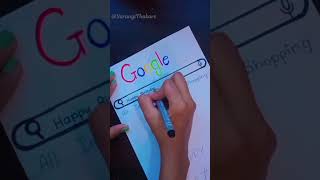 Easy Google theme greeting card idea ✨ by Sarangi Thakares Art Hub birthdaycard [upl. by Maurilla474]