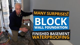 Waterproofing Finished Basement From Inside  Block Wall Foundation [upl. by Elyk]