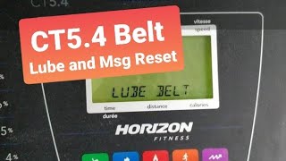 Treadmill Belt Lube and Message reset  Horizon CT54 [upl. by Krongold]