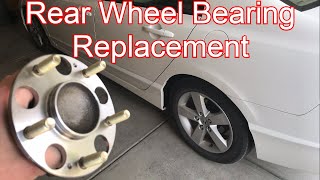 Honda Civic Rear Wheel Bearing Replacement [upl. by Ennayd225]