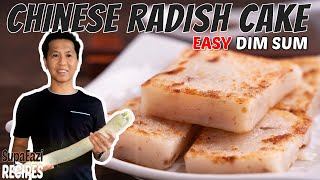 Chinese Radish Cake Recipe  Turnip Cake Recipe  Lo Bak Go Dim Sum [upl. by Notgnilliw]