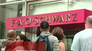 FAO Schwarz flagship closes in New York  BBC News [upl. by Soirtimid]