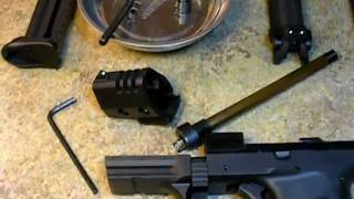 Walther P22 Disassembly w Compensator [upl. by Elison895]