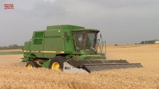 John Deere 9600 Combine Harvesting Wheat [upl. by Gnanmas769]