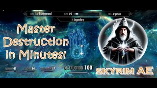 Get to Level 100 of Skyrims Destruction Magic in Minutes [upl. by Jablon815]