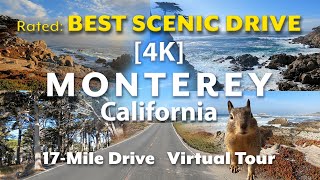 4K Virtual Tour along Monterey California 17Mile Drive Pebble Beach [upl. by Yedsnil764]