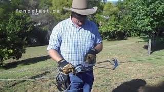 How to stretch fence wire [upl. by Neeneg]