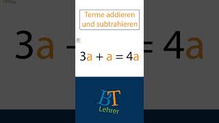 Terme addieren und subtrahieren einfach erklärt in 1 Min [upl. by Anaiq]