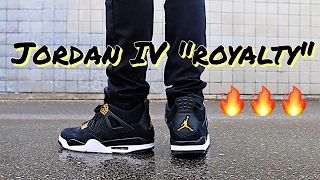 AIR JORDAN RETRO IV 4 quotROYALTYquot ON FEET amp OUTFIT [upl. by Nytsyrk275]